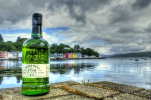 A bottle of Tobermory Whisky on The Isle of Mull