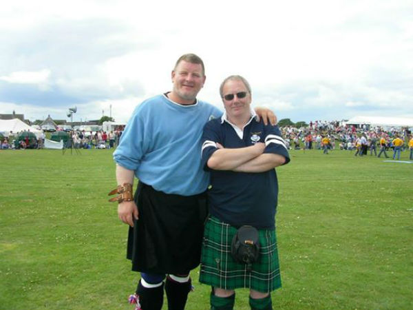 Inverness highland games, Paul and his Norwegian friend