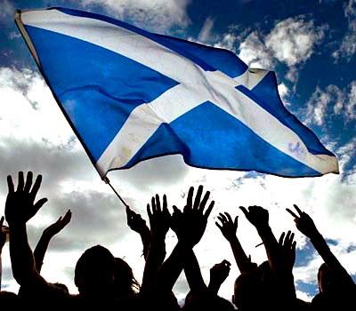 Scotlands Saltire flag of the people