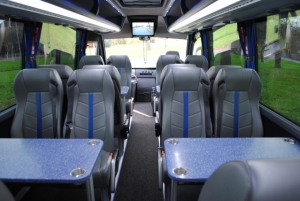 Mini coach interior for touring Scotland