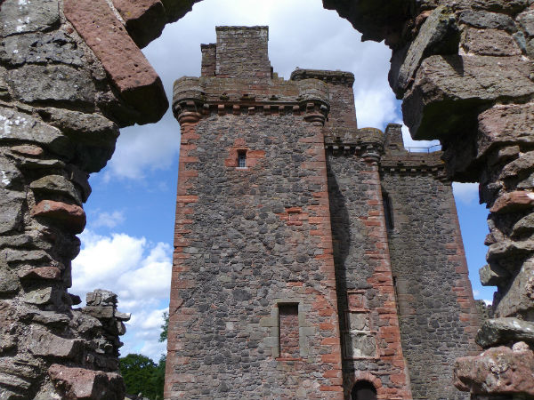 inside the ruined Balvaird castle near Perth Scotland