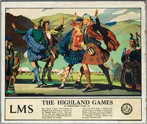 the highland fling as shown in old railway poster