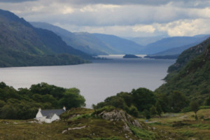 the stunning Loch Broom in the Scottish highlands on the 500 route